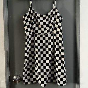 Forever21 Retro Checkered Print Cami Mini Dress (M)